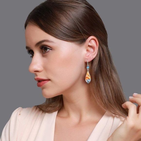 12-14 Pairs Drop Dangle Earrings for Women Boho Jewelry Waterdrop Earrin… - Picture 9 of 16